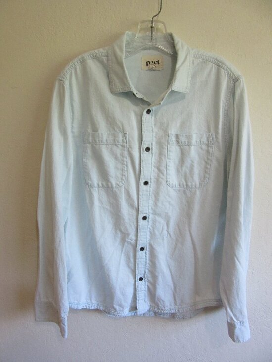 Pact Other - pact Light Blue Men's M Long Sleeve Organic Cotton Shirt